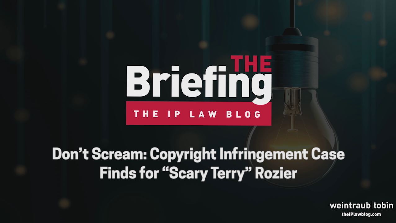 Dont Scream. Copyright Infringement Case Finds for Scary Terry Rozier